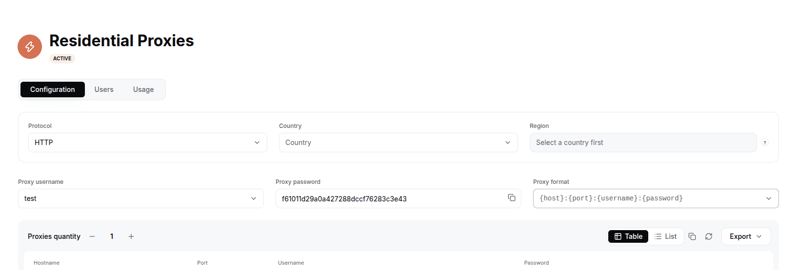 GeeLark setup, Generate your LightningBytes proxy